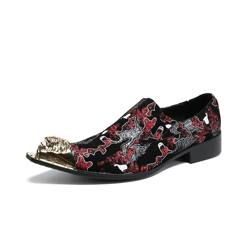 Fashion Metal Pointed Toe Camouflage Men Genuine Leather Shoes Male Business Brogue Shoes Man Wedding Party Formal Dress Shoes
Fashion Metal Pointed Toe Camouflage Men Genuine Leather Shoes Male Business Brogue Shoes Man Wedding Party Formal Dress Shoes