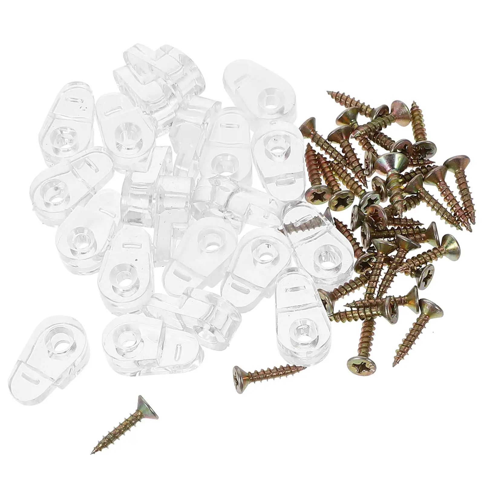 20 Pcs Mirror Clips with Screws Cabinet Doors Hanger Retainer Holder Transparent
20 Pcs Mirror Clips with Screws Cabinet Doors Hanger Retainer Holder Transparent