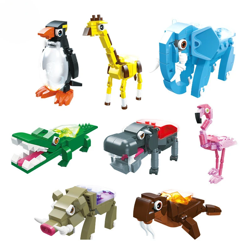 Penguin Giraffe Stacking DIY Model with LED Lights Animal Series Toy for Creative Playtime
Penguin Giraffe Stacking DIY Model with LED Lights Animal Series Toy for Creative Playtime