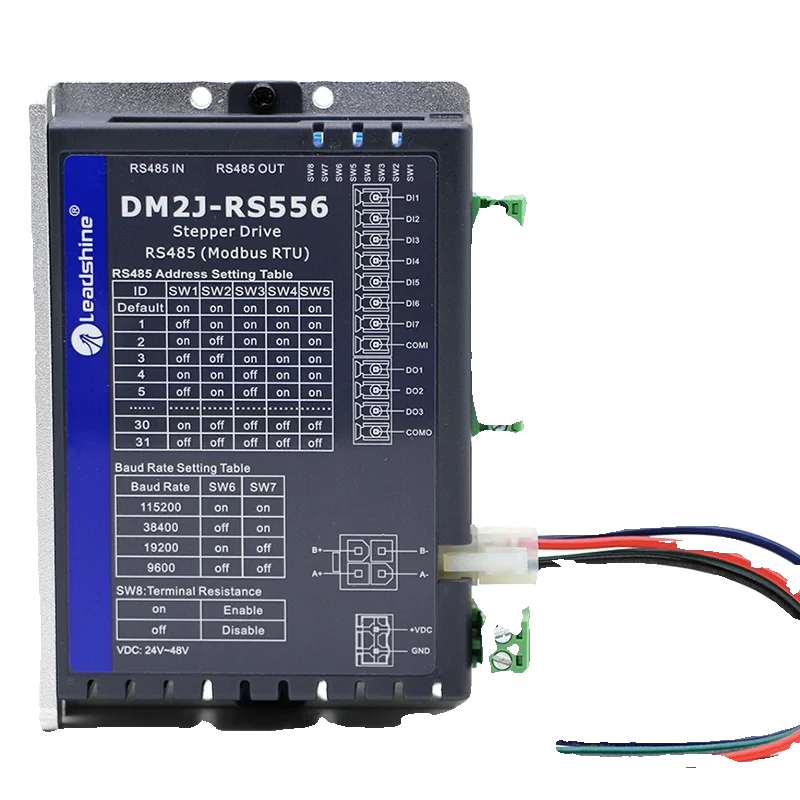 DM2J-RS556 522 542 570 Драйвер шагового двигателя RS485 Modbus RTU
DM2J-RS556 522 542 570 Драйвер шагового двигателя RS485 Modbus RTU