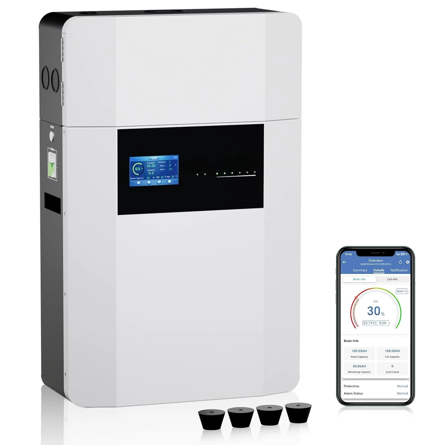 48V 100Ah Wall-Mount Indoor LiFePO4 Battery with Bluetooth&WiFi Low-Temp Protection for Off-Grid Home Backup, Custom
48V 100Ah Wall-Mount Indoor LiFePO4 Battery with Bluetooth&WiFi Low-Temp Protection for Off-Grid Home Backup, Custom
