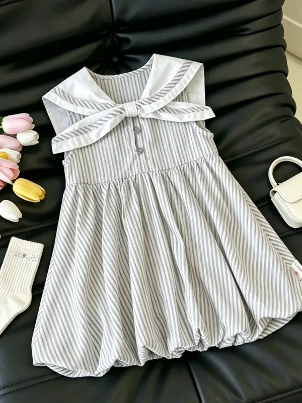 Girls Summer Dress 2026 New Fashion Stripe Navy Collar Knot Sleeveless Flower Bud Skirt Girls Cute Dress Skin-frien...
Girls Summer Dress 2026 New Fashion Stripe Navy Collar Knot Sleeveless Flower Bud Skirt Girls Cute Dress Skin-frien...