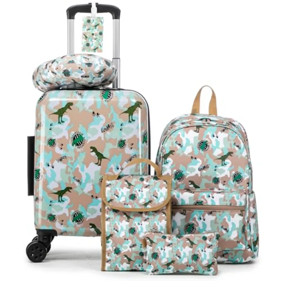Kid's Luggage Set 6 Pcs Suitcase Set 16'' Hardside Luggage with Spinner Wheels Girls Boys ry on Luggage Travel Rolling Luggage
Kid's Luggage Set 6 Pcs Suitcase Set 16'' Hardside Luggage with Spinner Wheels Girls Boys ry on Luggage Travel Rolling Luggage