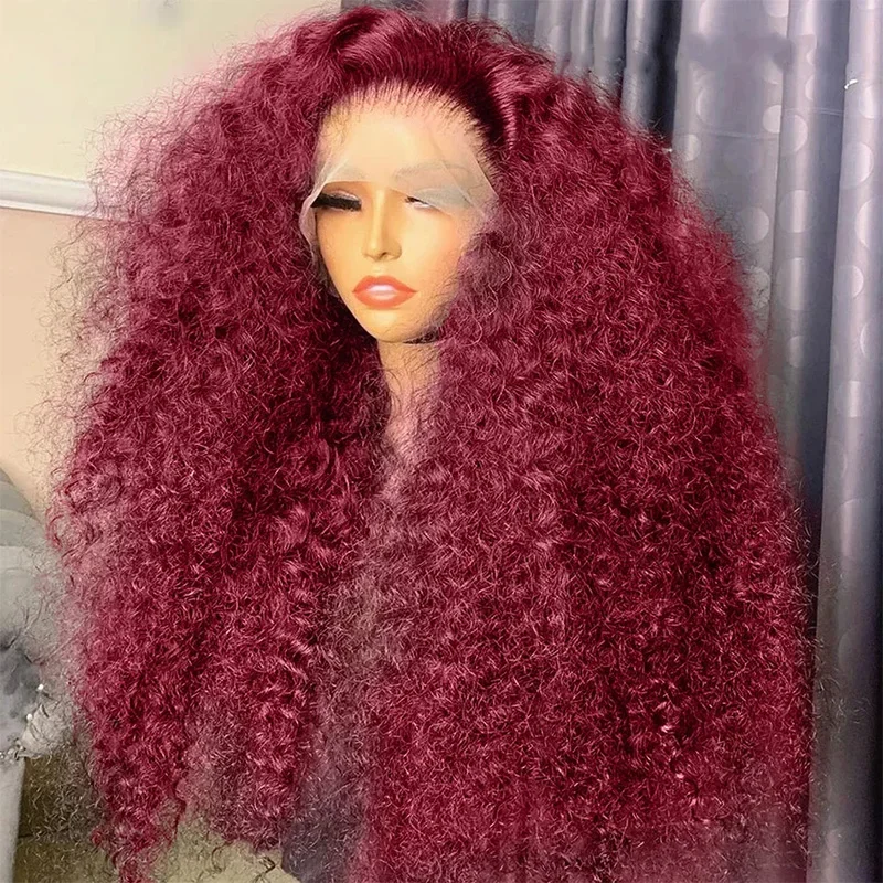 Soft Long 26Inch Burgundy Kinky Curly Lace Front Wig For Women Synthetic Preplucked Glueless Baby Hair Daily
Soft Long 26Inch Burgundy Kinky Curly Lace Front Wig For Women Synthetic Preplucked Glueless Baby Hair Daily