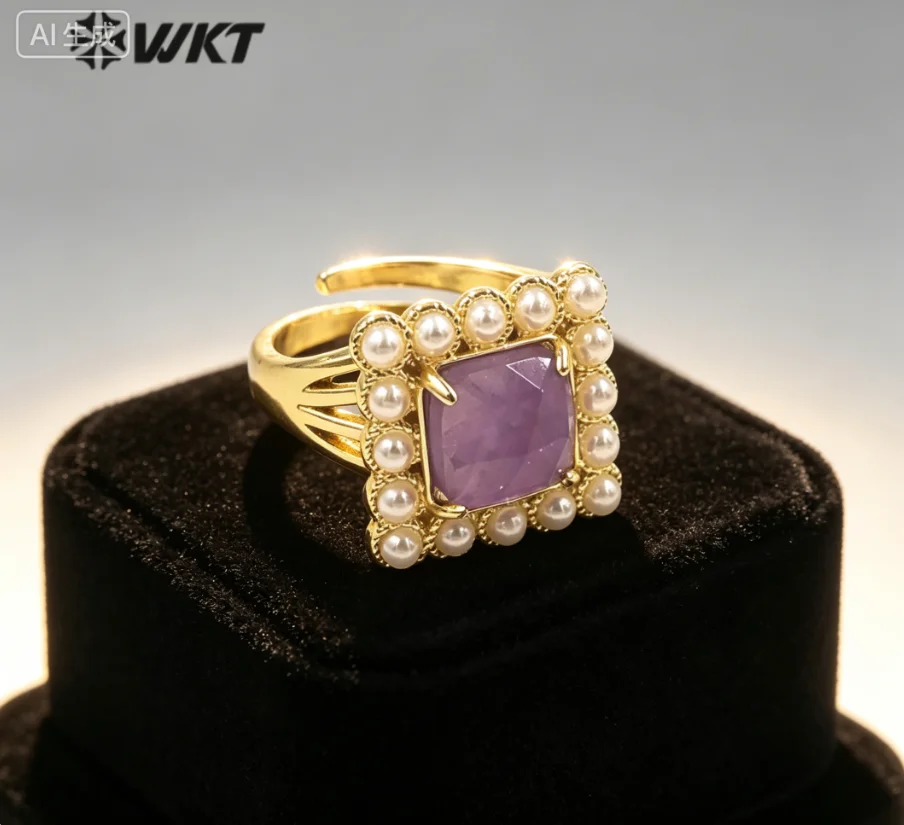 WT-MPR077 European Style Colored Gemstone And Pearl 18K Gold Plated For Women Special Anniversary Gift Decorative
WT-MPR077 European Style Colored Gemstone And Pearl 18K Gold Plated For Women Special Anniversary Gift Decorative