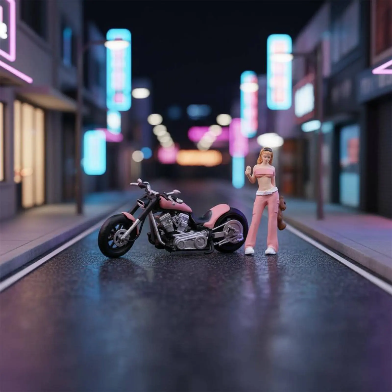 1:64 Girl and Motorcycle Set Detailed Design Stuffed Animal Girl Figurine Rose Motorcycle Resin Model Collectible
1:64 Girl and Motorcycle Set Detailed Design Stuffed Animal Girl Figurine Rose Motorcycle Resin Model Collectible