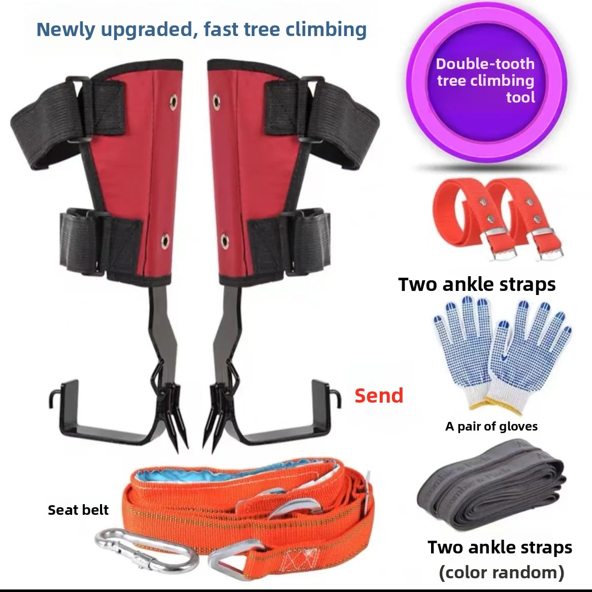 New Arrival Universal Cat Claw Tree Climbing Spikes Anti-Slip Foot Gaffs Large Crutch Special Tool for Big Tree Outdoor
New Arrival Universal Cat Claw Tree Climbing Spikes Anti-Slip Foot Gaffs Large Crutch Special Tool for Big Tree Outdoor