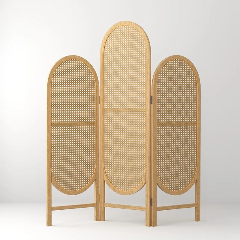 Solid wood rattan screen entrance partition living room home light luxury folding mobile simple and modern
Solid wood rattan screen entrance partition living room home light luxury folding mobile simple and modern