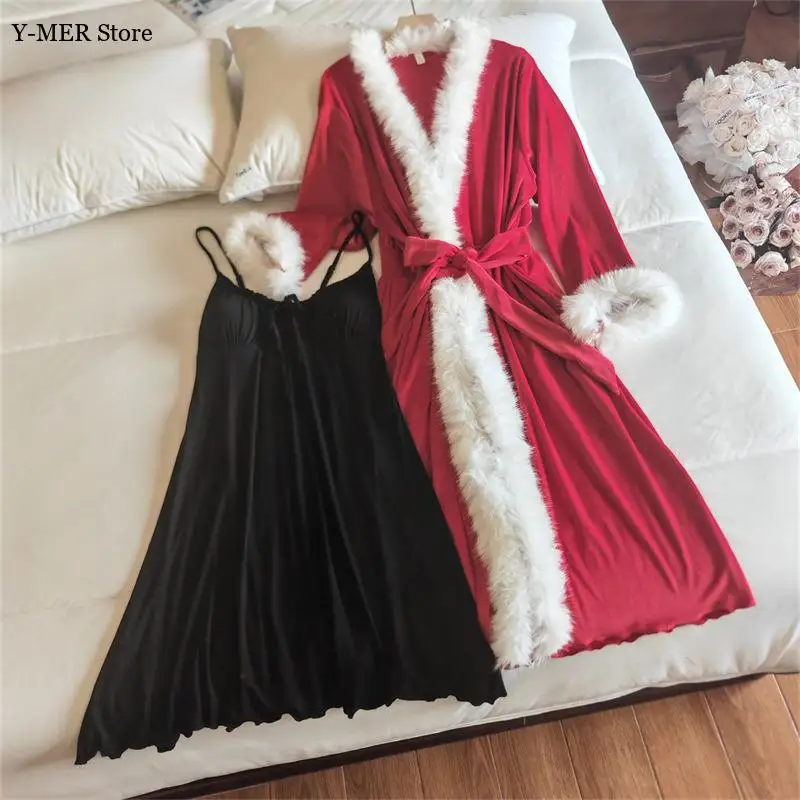 Warm Island Fleece Robe Women Sexy Modal Sling Dress Warm Pajamas Princess Style Women Home Clothes Nightwear Long Kimono Gown
Warm Island Fleece Robe Women Sexy Modal Sling Dress Warm Pajamas Princess Style Women Home Clothes Nightwear Long Kimono Gown