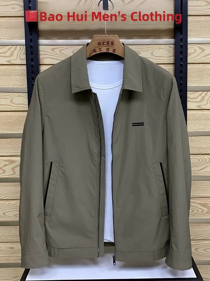Stylish Men's Spring Autumn Flip-Collar Jacket Outerwear Fashionable High-End Personality Lightweight Handsome Versatile Cool
Stylish Men's Spring Autumn Flip-Collar Jacket Outerwear Fashionable High-End Personality Lightweight Handsome Versatile Cool