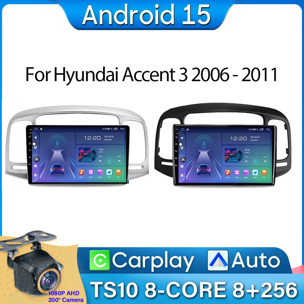 Car Radio Carplay For Hyundai Accent 3 2006-2011 Navigation GPS Android Auto Android 15 Multimedia Player Stereo 4G No 2din DVD
Car Radio Carplay For Hyundai Accent 3 2006-2011 Navigation GPS Android Auto Android 15 Multimedia Player Stereo 4G No 2din DVD