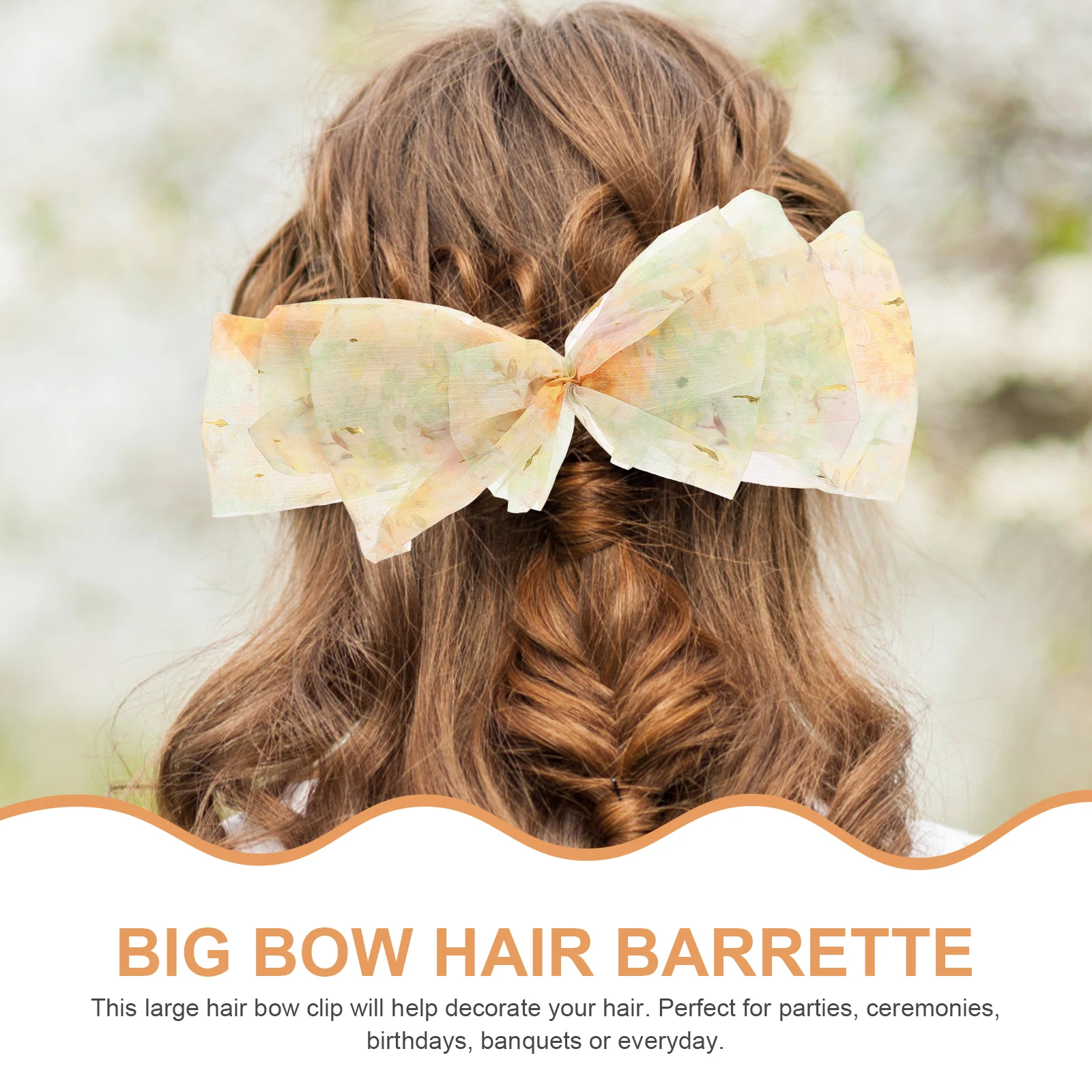 Ribbon Bow Spring Clip Large Bows Yellow Accessories Women Girls Barrettes Hair Clips Bows Thick Thin Hair Everyday
Ribbon Bow Spring Clip Large Bows Yellow Accessories Women Girls Barrettes Hair Clips Bows Thick Thin Hair Everyday