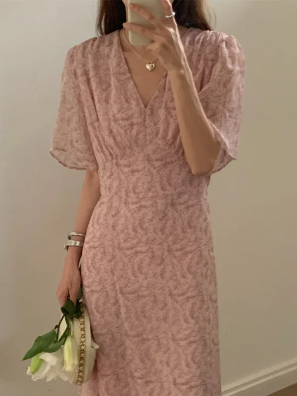 Ele Vintage Floral V-Ne High Waist Sa Tie Summer New Arrival Women's Dr Dongda Gate Chiffon Wrap Dr Commute Sle
Ele Vintage Floral V-Ne High Waist Sa Tie Summer New Arrival Women's Dr Dongda Gate Chiffon Wrap Dr Commute Sle