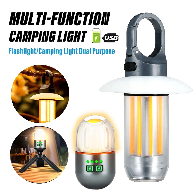 Rechargeable Camping Lantern Flashlight Work Light Multi Mode Portable Hook Hanging Tent Light Outdoor Fishing Emergency Lamp
Rechargeable Camping Lantern Flashlight Work Light Multi Mode Portable Hook Hanging Tent Light Outdoor Fishing Emergency Lamp