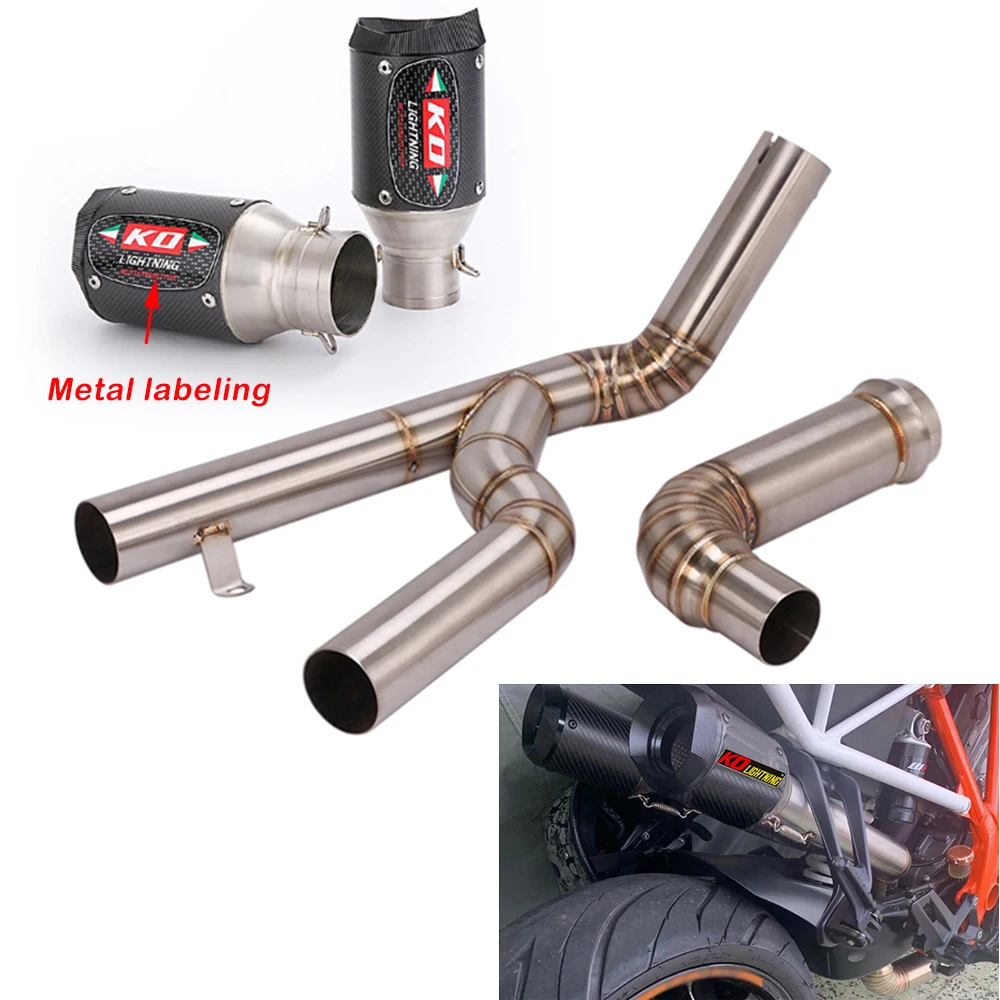 51MM Carbon Fiber Exhaust Pipe Motorcycle Muffler Mid Link Pipe Double Row Not DB Killer Modified For 1290 Super Duke R 14-16
51MM Carbon Fiber Exhaust Pipe Motorcycle Muffler Mid Link Pipe Double Row Not DB Killer Modified For 1290 Super Duke R 14-16