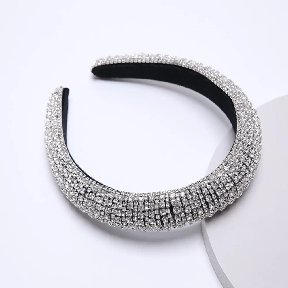 Rhinestone Headpieces Padded Rhinestone Headband Wide-brim Baroque Crystal Hairband Handmade Glittering Sponge Hair Hoop Wedding
Rhinestone Headpieces Padded Rhinestone Headband Wide-brim Baroque Crystal Hairband Handmade Glittering Sponge Hair Hoop Wedding