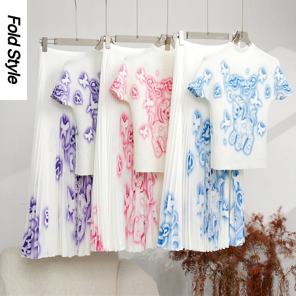 Cartoon Printed T-shirt Top, Women's Mid Length Skirt, Fashion Set, Women's Spring and Summer 2024 New Two-piece Set
Cartoon Printed T-shirt Top, Women's Mid Length Skirt, Fashion Set, Women's Spring and Summer 2024 New Two-piece Set