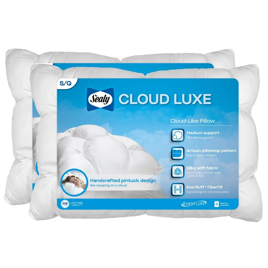 ® Down Alternative Cloud Luxe Bed Pillows, Standard/Queen - Adaptive Huggable Core 2 Pack
® Down Alternative Cloud Luxe Bed Pillows, Standard/Queen - Adaptive Huggable Core 2 Pack