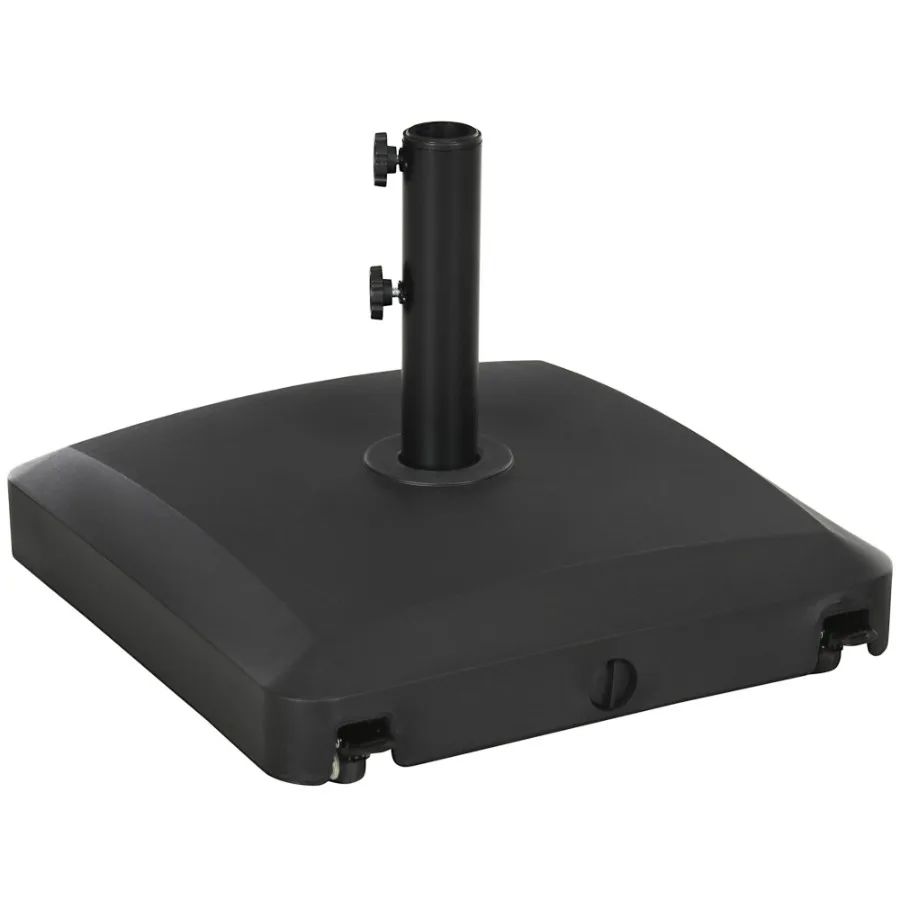 Black Patio Umbrella Base with Wheels 53lbs Water 66lbs Sand Filled Heavy Duty Outdoor Stand Holder for Stability
Black Patio Umbrella Base with Wheels 53lbs Water 66lbs Sand Filled Heavy Duty Outdoor Stand Holder for Stability