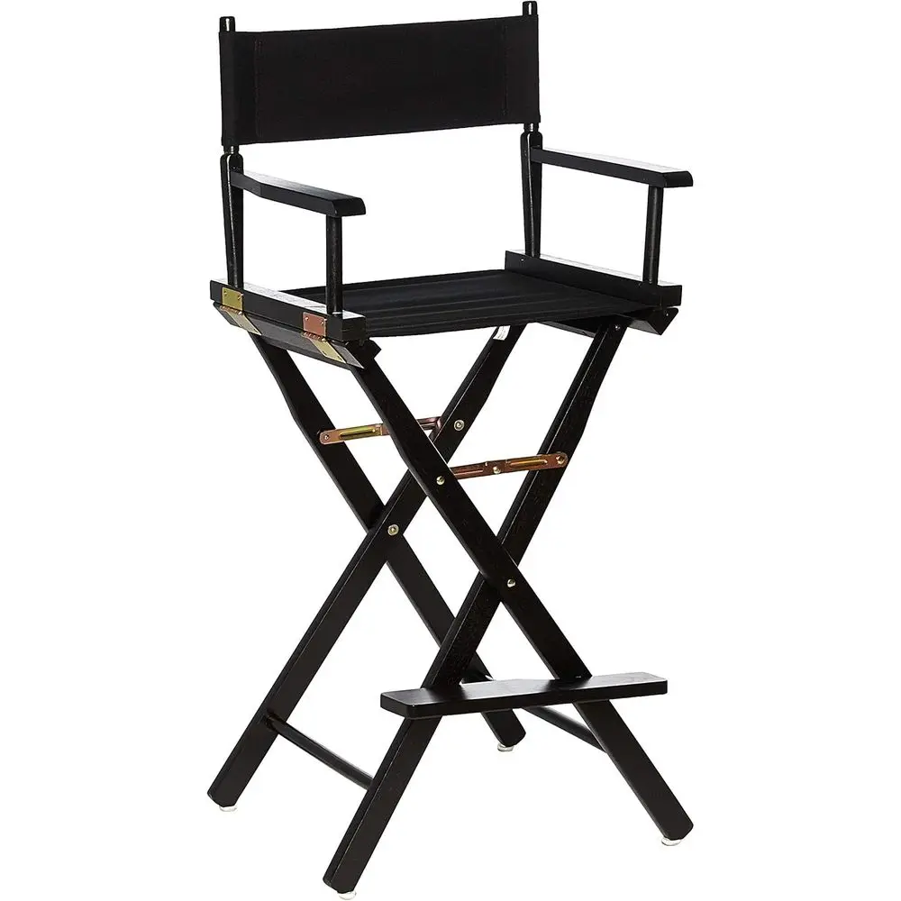 Black High-Back Bar Stool, 30 Seat Height, Canvas Seat
Black High-Back Bar Stool, 30 Seat Height, Canvas Seat