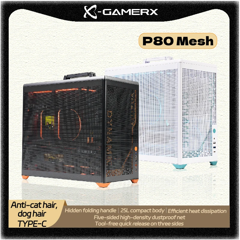 Корпус для игрового ПК Power Train X-GAMERX P80 Mesh, 25 л, компактный, с защитой от кошачьих шерстинок, скрытой складной ручкой, TYPE-C, для настольного компьютера
Корпус для игрового ПК Power Train X-GAMERX P80 Mesh, 25 л, компактный, с защитой от кошачьих шерстинок, скрытой складной ручкой, TYPE-C, для настольного компьютера