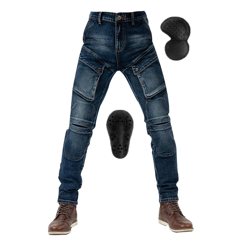 Motorcycle riding, jeans, men's spring locomotive off-road racing, casual slim-fit elastic protective gear
Motorcycle riding, jeans, men's spring locomotive off-road racing, casual slim-fit elastic protective gear