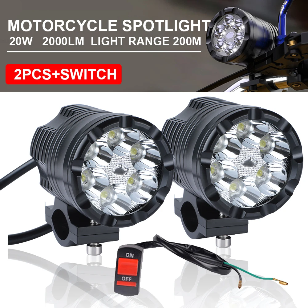 Additional Led Headlights for Motorcycle Universal Moto Spotlight with Switch Fog lamp for BMW R1200GS ADV F800GS F650 K1200S
Additional Led Headlights for Motorcycle Universal Moto Spotlight with Switch Fog lamp for BMW R1200GS ADV F800GS F650 K1200S