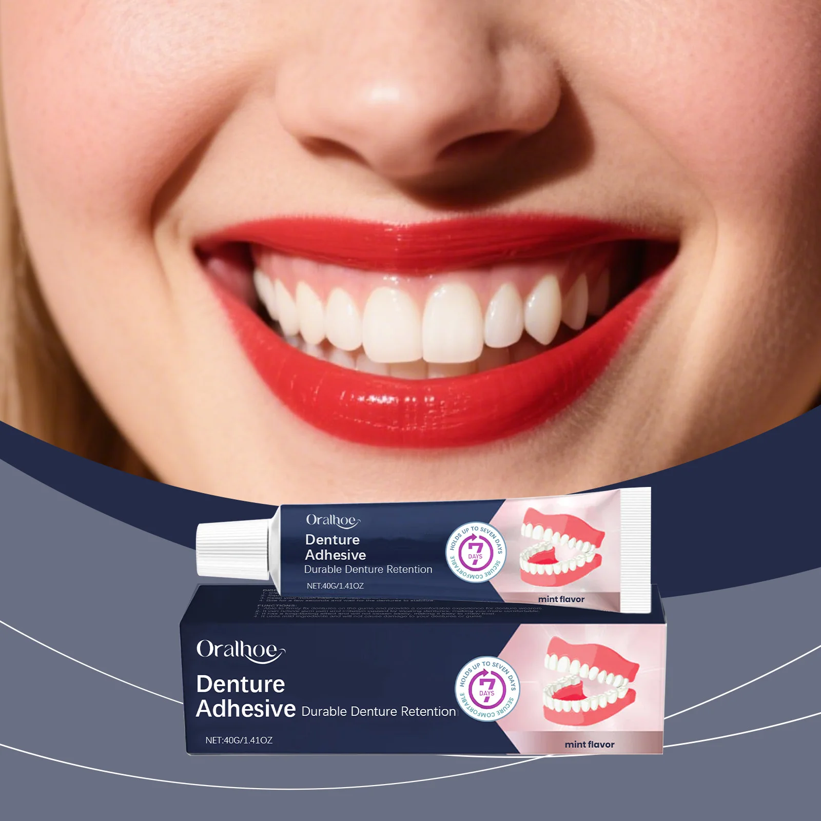 Denture Adhesive Fixative Natural Fit & Comfortable Hold for Dentures Helps Enhance Smile Aesthetics Daily Oral Care Use
Denture Adhesive Fixative Natural Fit & Comfortable Hold for Dentures Helps Enhance Smile Aesthetics Daily Oral Care Use
