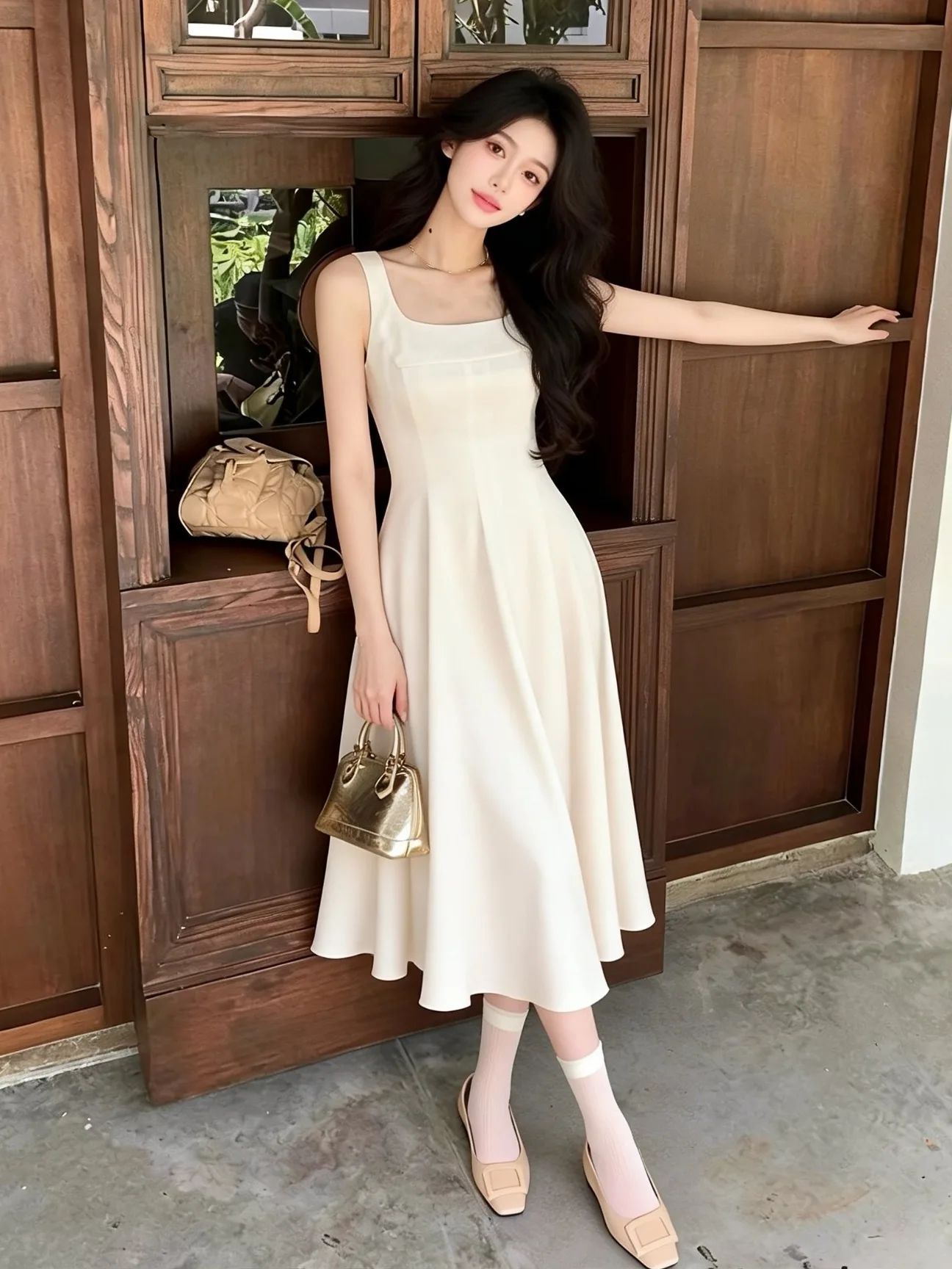 Slim Fit Square Collar Vest Dress Commute Elegant Style mid Length A-Line Skirt Waist Cinching Summer New Arrival Women's Dress
Slim Fit Square Collar Vest Dress Commute Elegant Style mid Length A-Line Skirt Waist Cinching Summer New Arrival Women's Dress