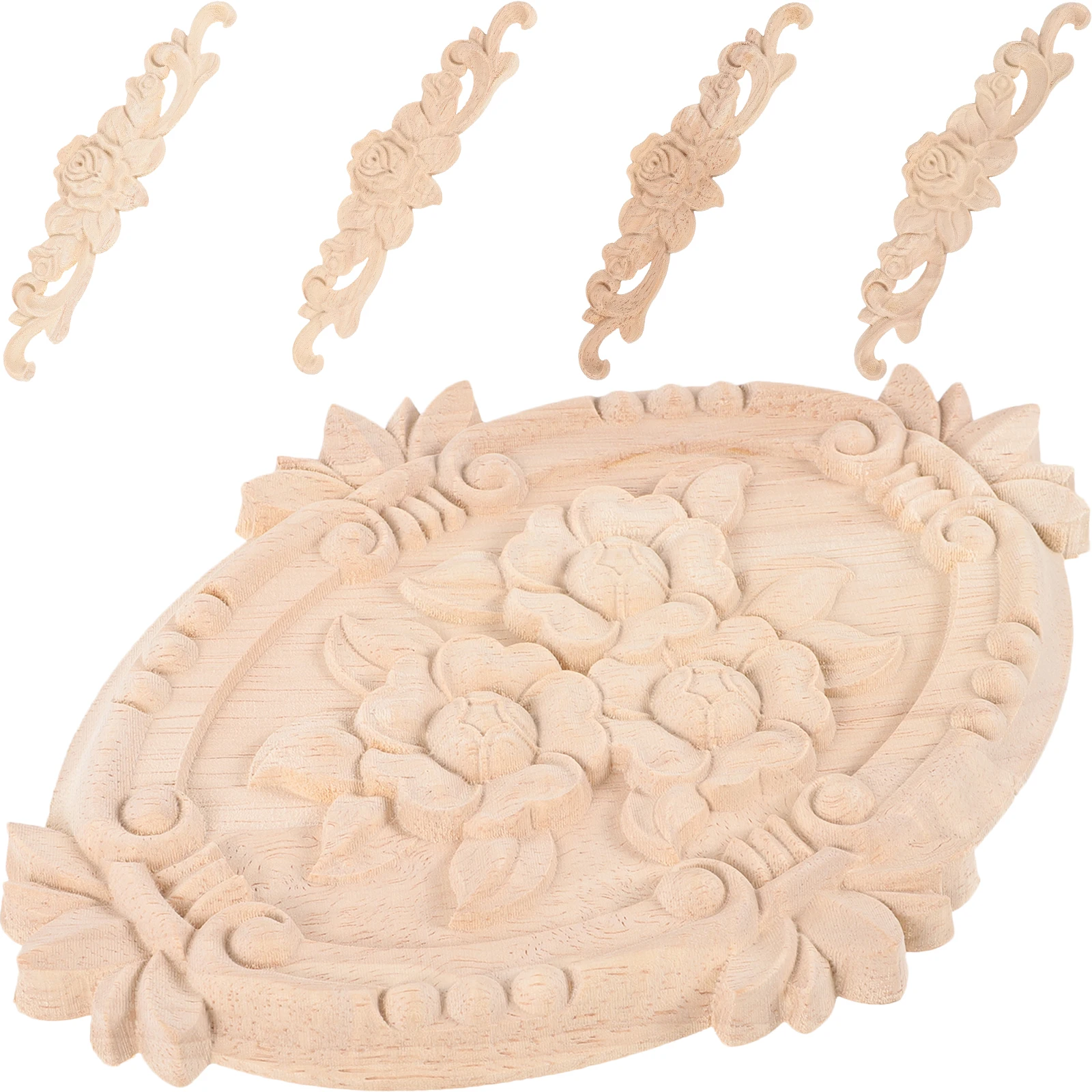 Wood Onlay Appliques Carved Furniture Decals Unpainted Decorative Wooden DIY for Doors Dressers Beds Home Living Room Chairs
Wood Onlay Appliques Carved Furniture Decals Unpainted Decorative Wooden DIY for Doors Dressers Beds Home Living Room Chairs