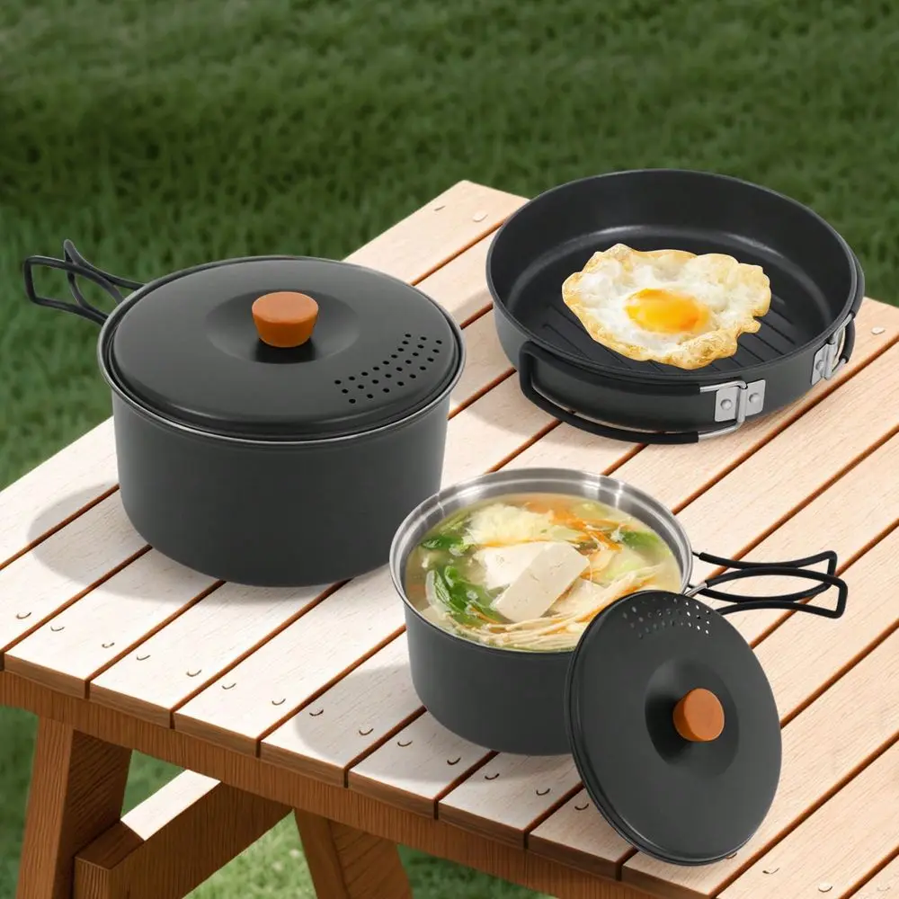 Portable Camping Cookware Set, 304 Stainless Steel Outdoor Camping Cooking Pots And Pans With Storage Bag, Outdoors Campfire Co
Portable Camping Cookware Set, 304 Stainless Steel Outdoor Camping Cooking Pots And Pans With Storage Bag, Outdoors Campfire Co