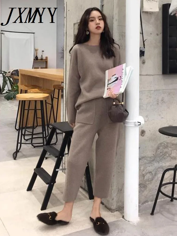 Knitted Tracksuit Sets for Women, O-Neck Sweater and Casual Pants, Warm Pullover Suits, 2 Pieces, Autumn and Winter
Knitted Tracksuit Sets for Women, O-Neck Sweater and Casual Pants, Warm Pullover Suits, 2 Pieces, Autumn and Winter
