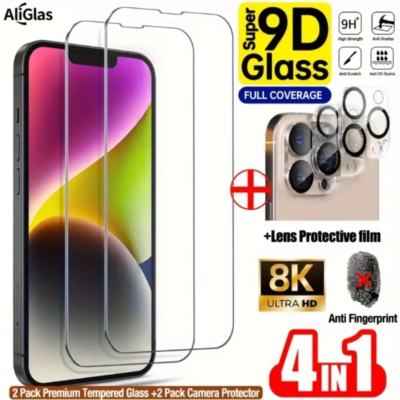 2Pcs Premium Tempered Glass Screen Protector With 2Pcs Camera Lens Protector For iPhone 17 16 15 14 Pro Max Air 13 12 11 Pro X
2Pcs Premium Tempered Glass Screen Protector With 2Pcs Camera Lens Protector For iPhone 17 16 15 14 Pro Max Air 13 12 11 Pro X