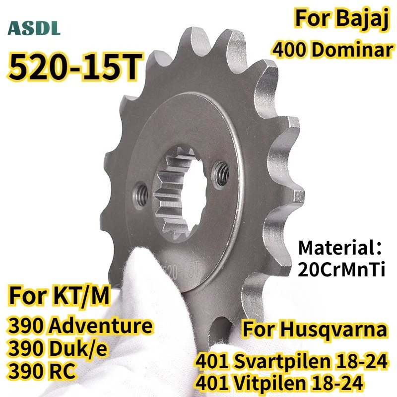 520 15T Motorcycle Front Sprocket For KT/M 390 Adventure Adv RC Duk/e 390Duk/e 390RC For Husqvarna 401 Svartpilen Vitpilen 18-24
520 15T Motorcycle Front Sprocket For KT/M 390 Adventure Adv RC Duk/e 390Duk/e 390RC For Husqvarna 401 Svartpilen Vitpilen 18-24