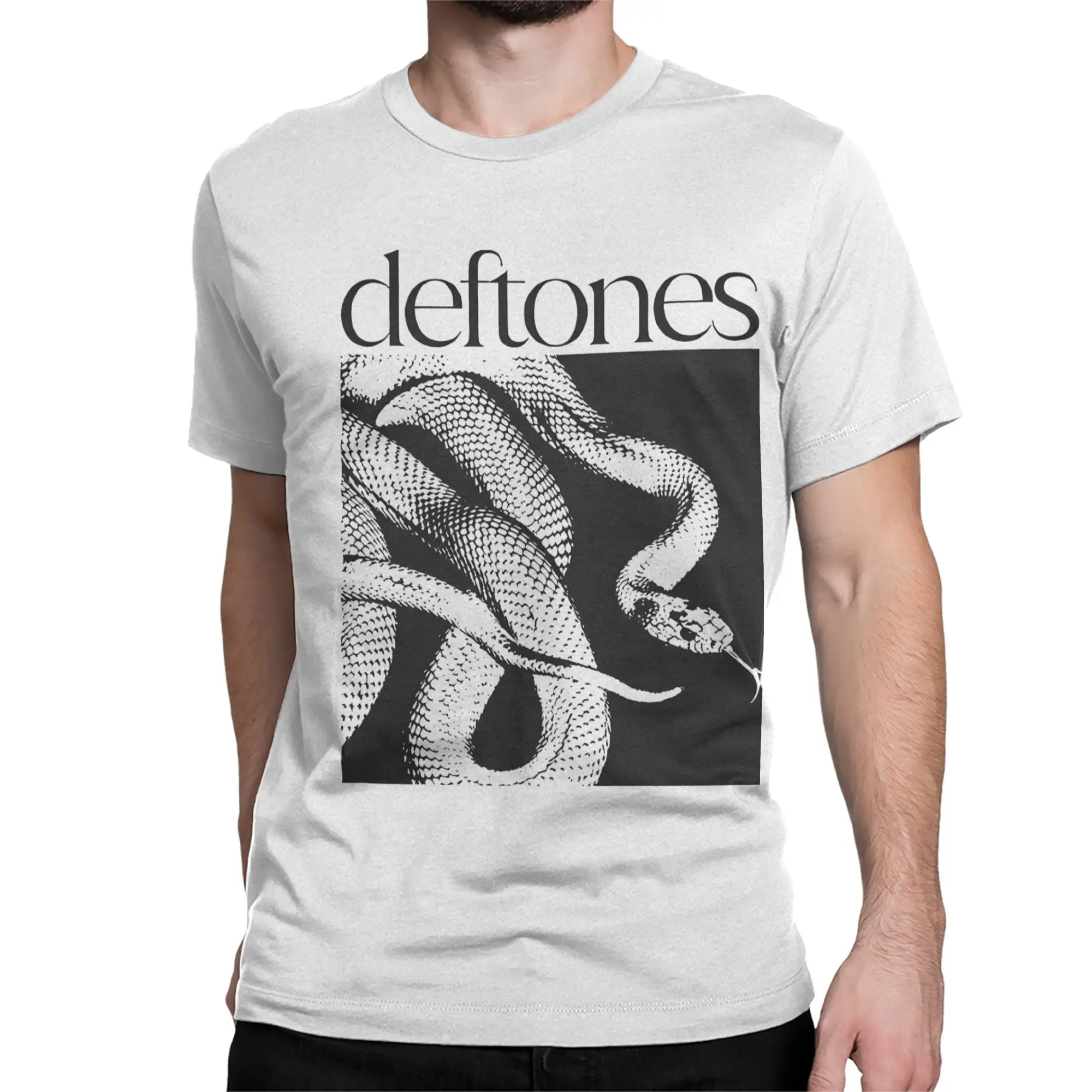 Мужская и женская футболка с принтом Deftones Snake, частный музыкальный альбом, футболка из чистого хлопка, футболки с музыкальным туром, одежда
Мужская и женская футболка с принтом Deftones Snake, частный музыкальный альбом, футболка из чистого хлопка, футболки с музыкальным туром, одежда