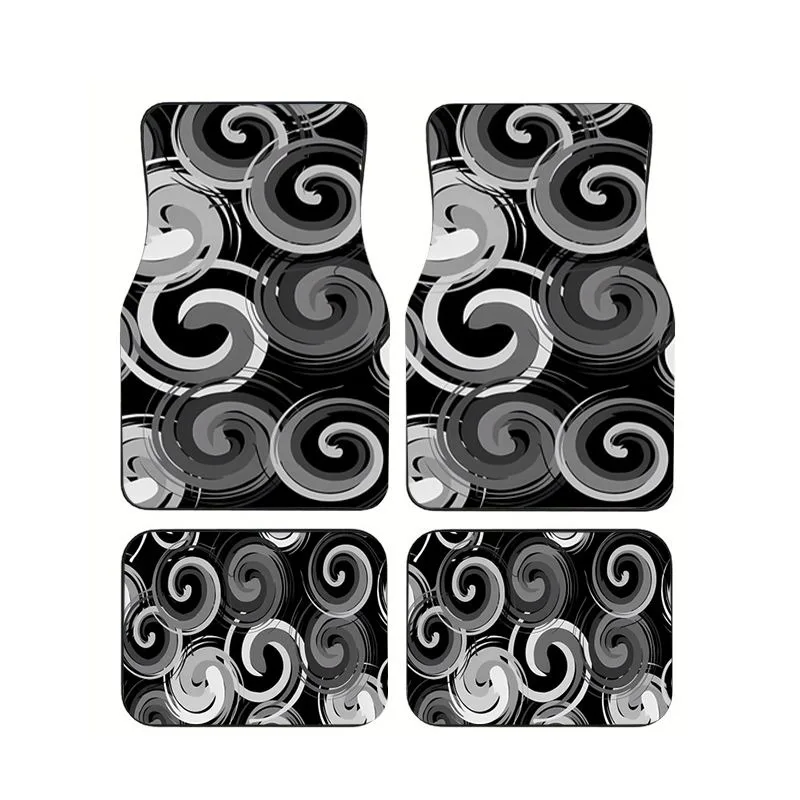 Black Gray Swirl Abstract Car Floor Mats 4pcs Universal Fit Anti Slip Floor Liners For Cars SUV Trucks
Black Gray Swirl Abstract Car Floor Mats 4pcs Universal Fit Anti Slip Floor Liners For Cars SUV Trucks