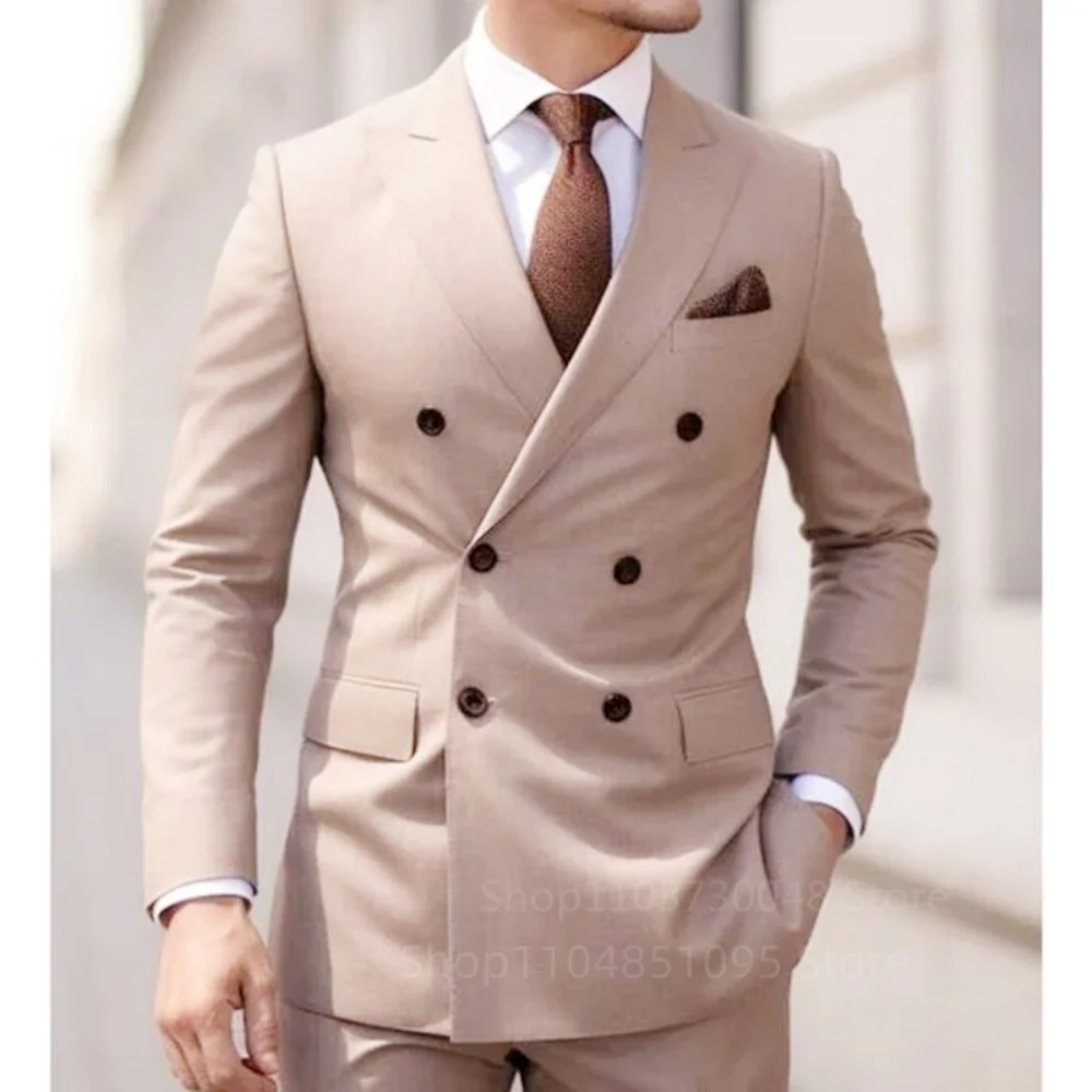 Men's Slim Fit 2 Pieces Suits Elegant Groom Tuxedos Shawl Lapel Blazer Pants Wedding Business Prom Male Clothing
Men's Slim Fit 2 Pieces Suits Elegant Groom Tuxedos Shawl Lapel Blazer Pants Wedding Business Prom Male Clothing