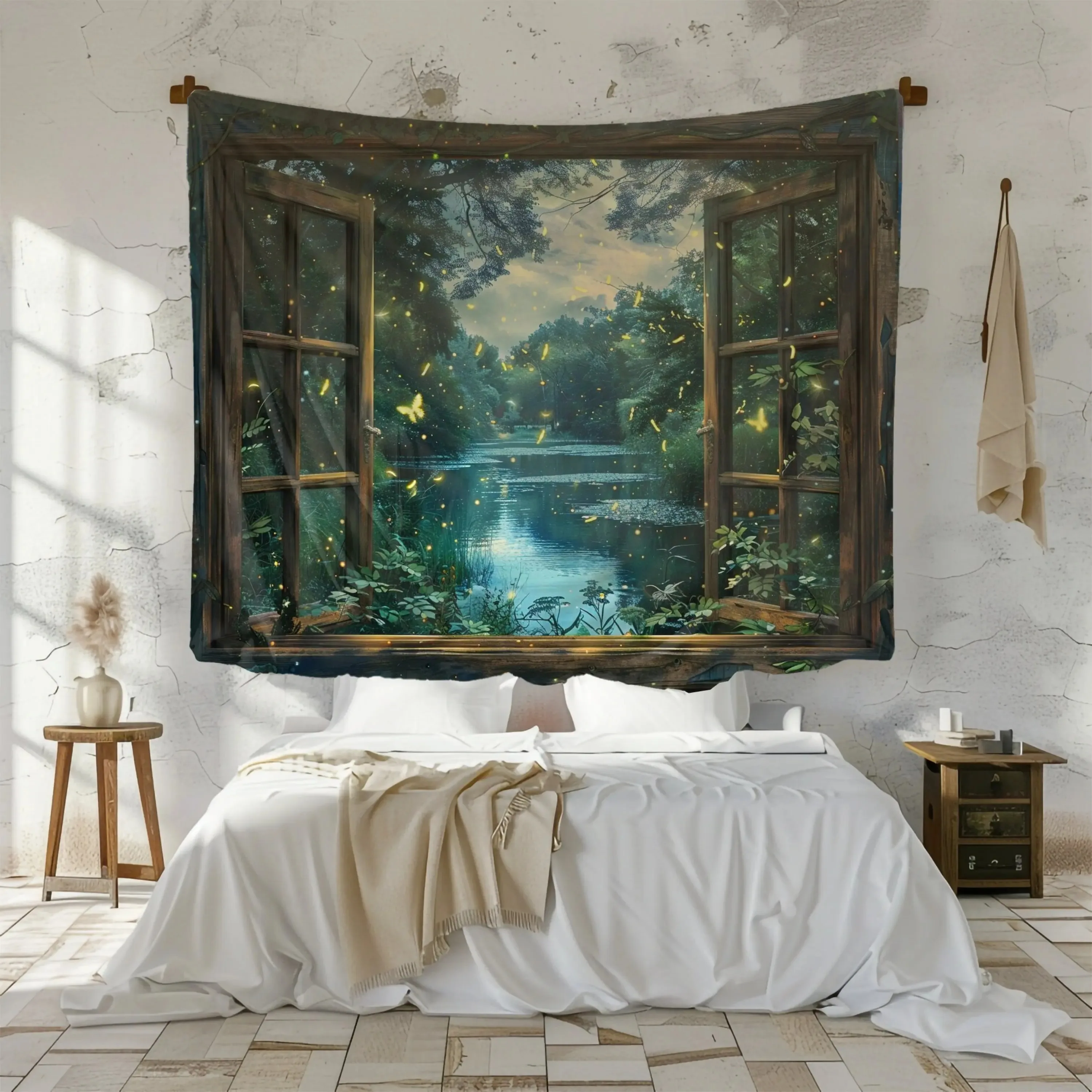 Peach Skin Tapestry 3D Fake Window Magic Forest Lake Scenery Wall Hanging Fairy Nature Aesthetic Room Decor Bedroom Living Room
Peach Skin Tapestry 3D Fake Window Magic Forest Lake Scenery Wall Hanging Fairy Nature Aesthetic Room Decor Bedroom Living Room