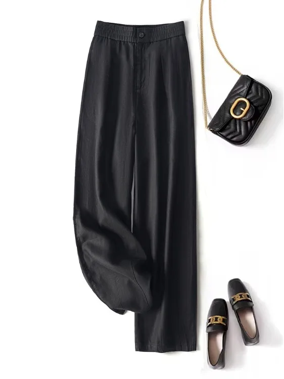 Authentic High-End Lyocell Silk Narrow Wide Leg Pants Breathable Quality Summer Banana Pants Vintage Style Natural Waist Cotton
Authentic High-End Lyocell Silk Narrow Wide Leg Pants Breathable Quality Summer Banana Pants Vintage Style Natural Waist Cotton
