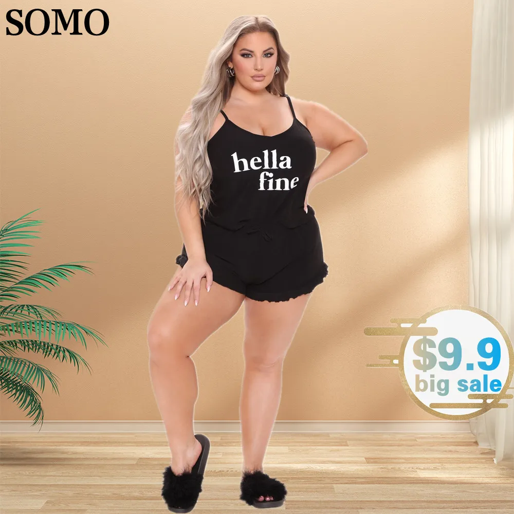 SOMO 5xl Summer Plus Size Women Clothing Two Piece Set Casual Halter Top and Short Pants Printed Outfits Wholesale Dropshipping
SOMO 5xl Summer Plus Size Women Clothing Two Piece Set Casual Halter Top and Short Pants Printed Outfits Wholesale Dropshipping