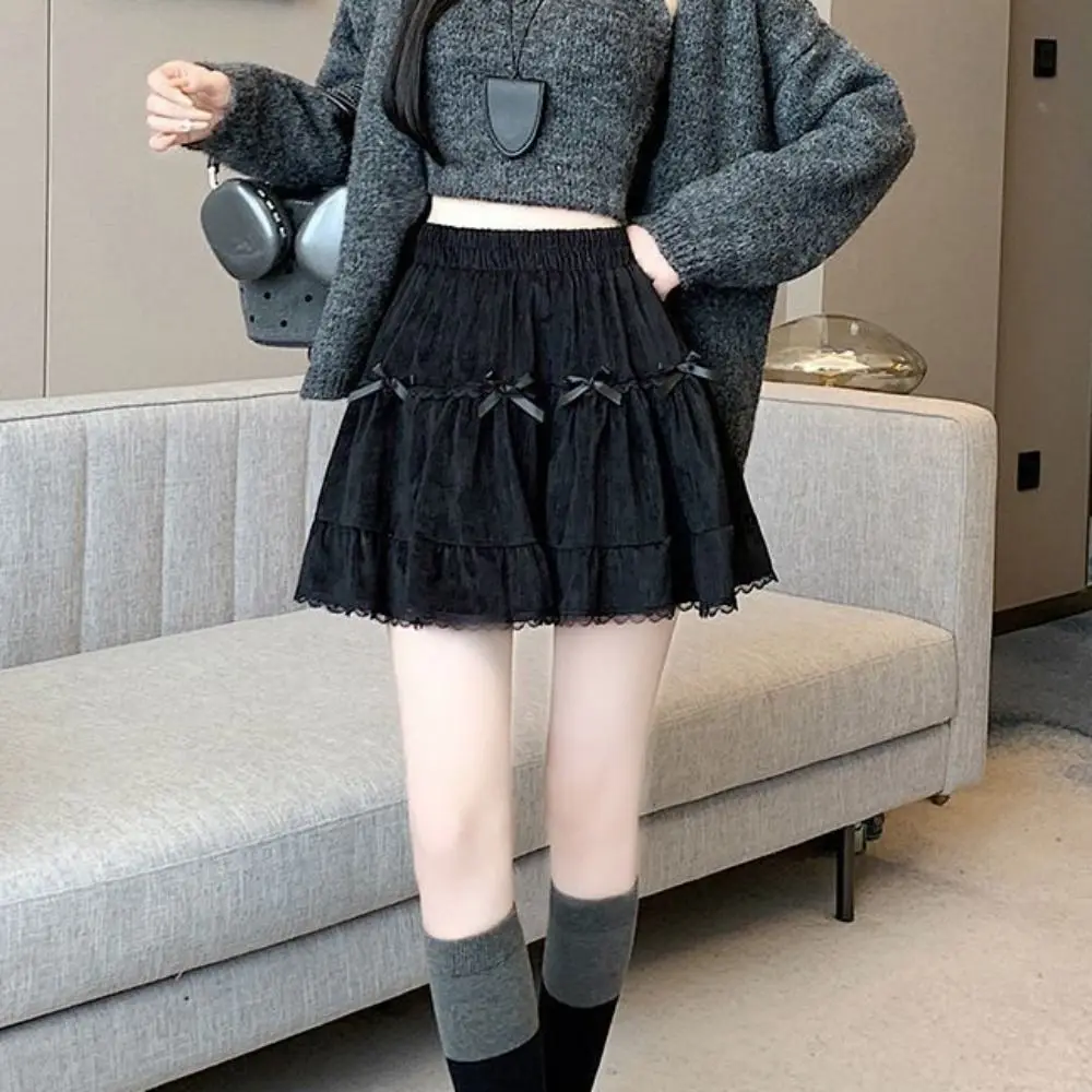 High Waist Girls Short Mini Skirt Loose with Safety Pants Bowknot A-line Skirt Cake Dress Ruffle Lace Pleated Mini Skirts Lady
High Waist Girls Short Mini Skirt Loose with Safety Pants Bowknot A-line Skirt Cake Dress Ruffle Lace Pleated Mini Skirts Lady