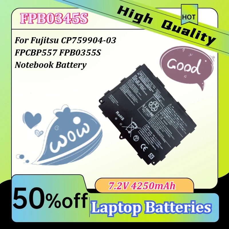 7.2V 4250mAh Suitable for Fujitsu CP759904-03 FPCBP557 FPB0355S Notebook Battery FPB0345S
7.2V 4250mAh Suitable for Fujitsu CP759904-03 FPCBP557 FPB0355S Notebook Battery FPB0345S