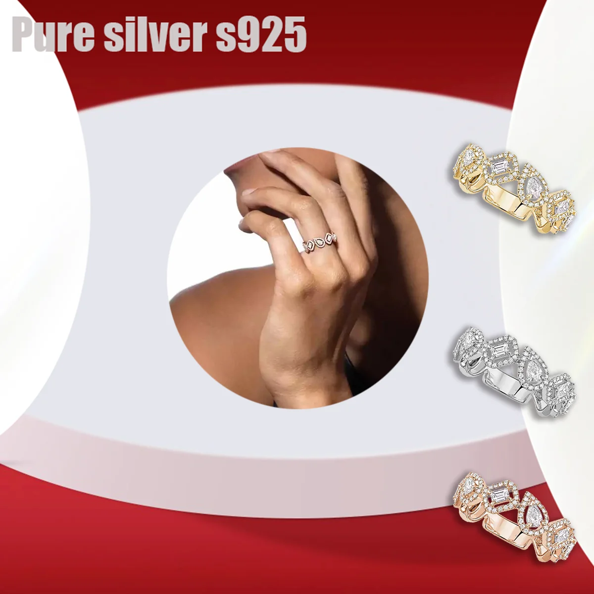 Кольцо из чистого серебра s925 Charm, Charm, Advanced Fashion, Основной аксессуар для посещения банкетов
Кольцо из чистого серебра s925 Charm, Charm, Advanced Fashion, Основной аксессуар для посещения банкетов