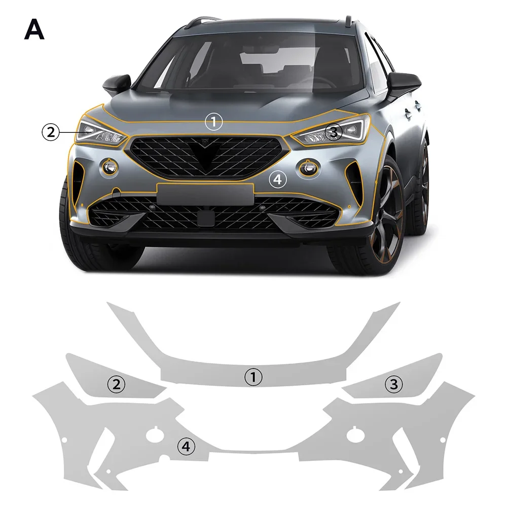 For SEAT CUPRA Formentor 2021-2023 Car TPU Pre-cut PPF Scratch-resistant Front Bumper Hood Engine Transparent Protective Film
For SEAT CUPRA Formentor 2021-2023 Car TPU Pre-cut PPF Scratch-resistant Front Bumper Hood Engine Transparent Protective Film