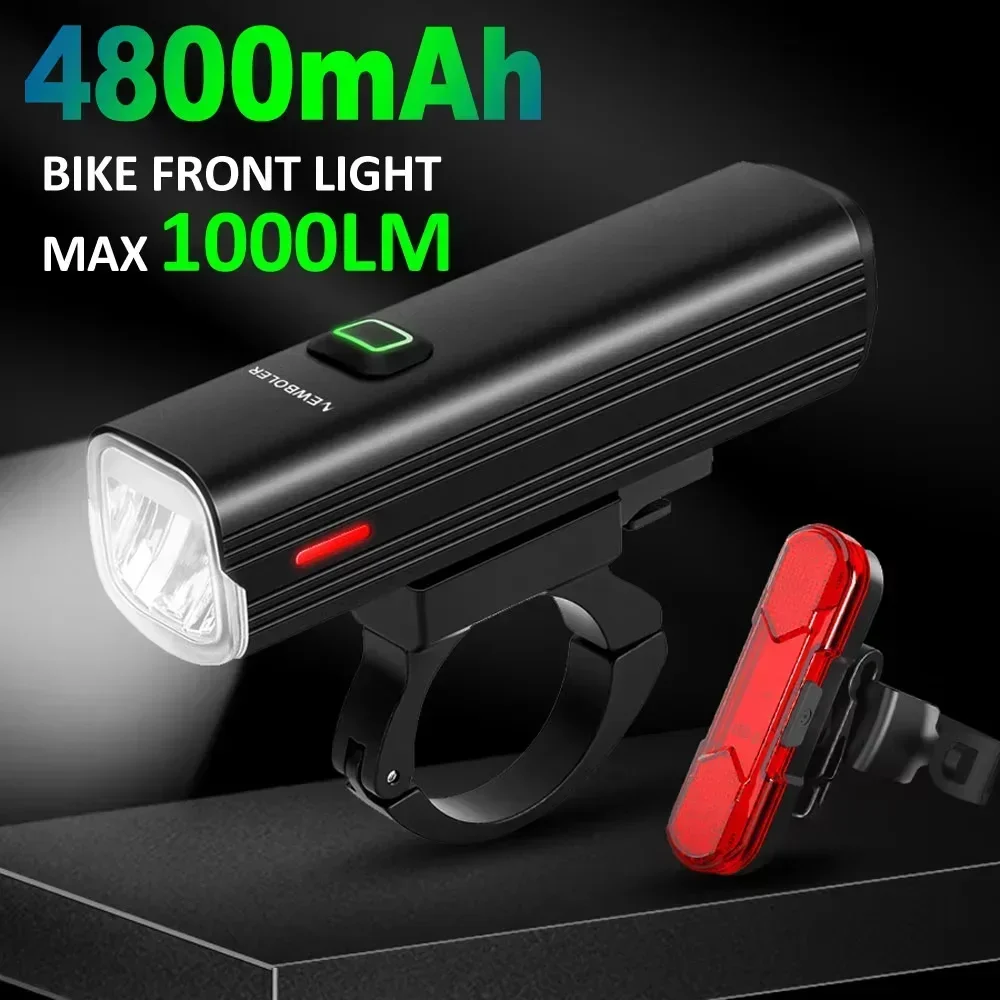 1000 Lumen Flashlight For Bicycle USB Bike Front Rear Light Set Rainproof MTB Headlight 4800mAh Cycling Lamp Accessory
1000 Lumen Flashlight For Bicycle USB Bike Front Rear Light Set Rainproof MTB Headlight 4800mAh Cycling Lamp Accessory