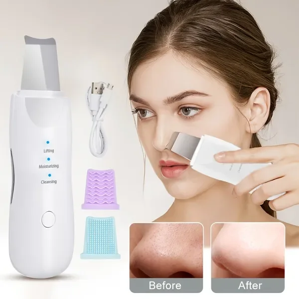 Ultrasonic Skin Scrubber Deep Face Cleaning Machine Peeling Shovel Facial Pore Cleaner Face Skin Scrubber Lift Beauty
Ultrasonic Skin Scrubber Deep Face Cleaning Machine Peeling Shovel Facial Pore Cleaner Face Skin Scrubber Lift Beauty