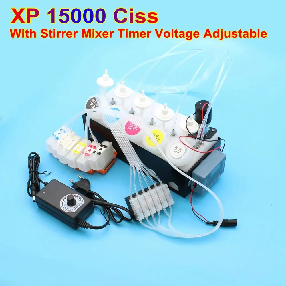 XP15000 DTF Ink System CISS Adjustable Ink Supply System For Epson Xp-15000 XP 15000 White Ink Tank Stirrer Mixer Timer Voltage
XP15000 DTF Ink System CISS Adjustable Ink Supply System For Epson Xp-15000 XP 15000 White Ink Tank Stirrer Mixer Timer Voltage