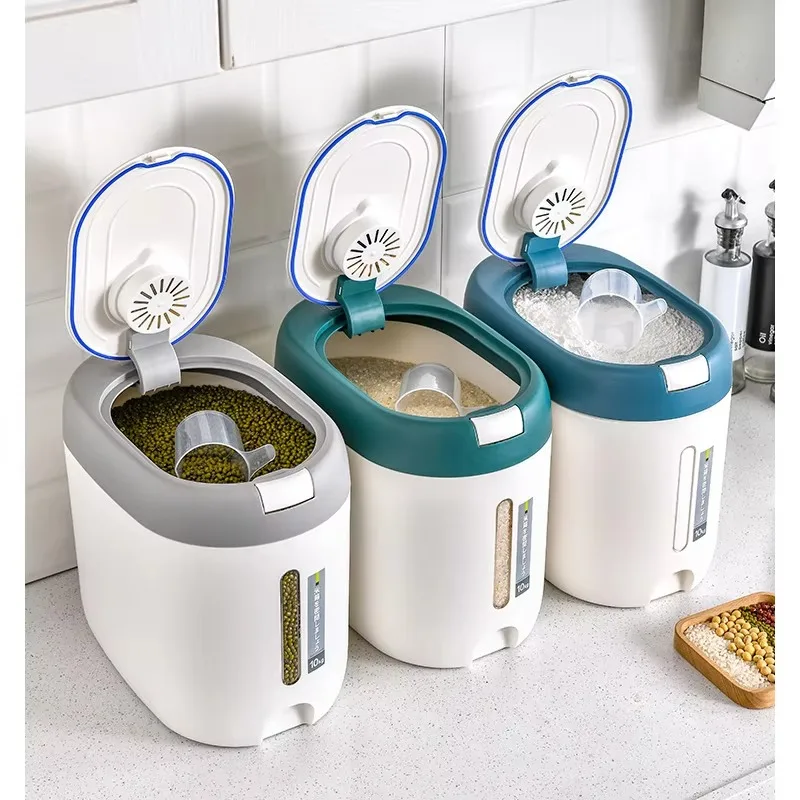 Kitchen Container 5/10kg Bucket Moisture-Proof Insect-Proof Rice Box Airtight Rice Bin Flour Storage Container Pet Food StoreBox
Kitchen Container 5/10kg Bucket Moisture-Proof Insect-Proof Rice Box Airtight Rice Bin Flour Storage Container Pet Food StoreBox