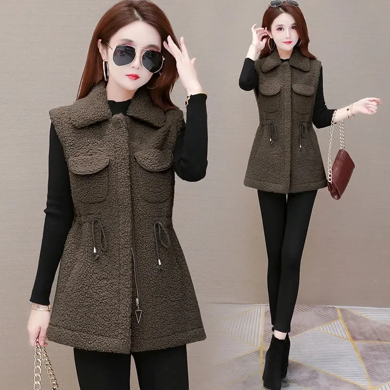 2025 Women Medium Long Styles Sleeveless Jacket Korean Lady Fashion Leisure Waistcoat Top Spring Autumn Female Zipper Vest Coat
2025 Women Medium Long Styles Sleeveless Jacket Korean Lady Fashion Leisure Waistcoat Top Spring Autumn Female Zipper Vest Coat