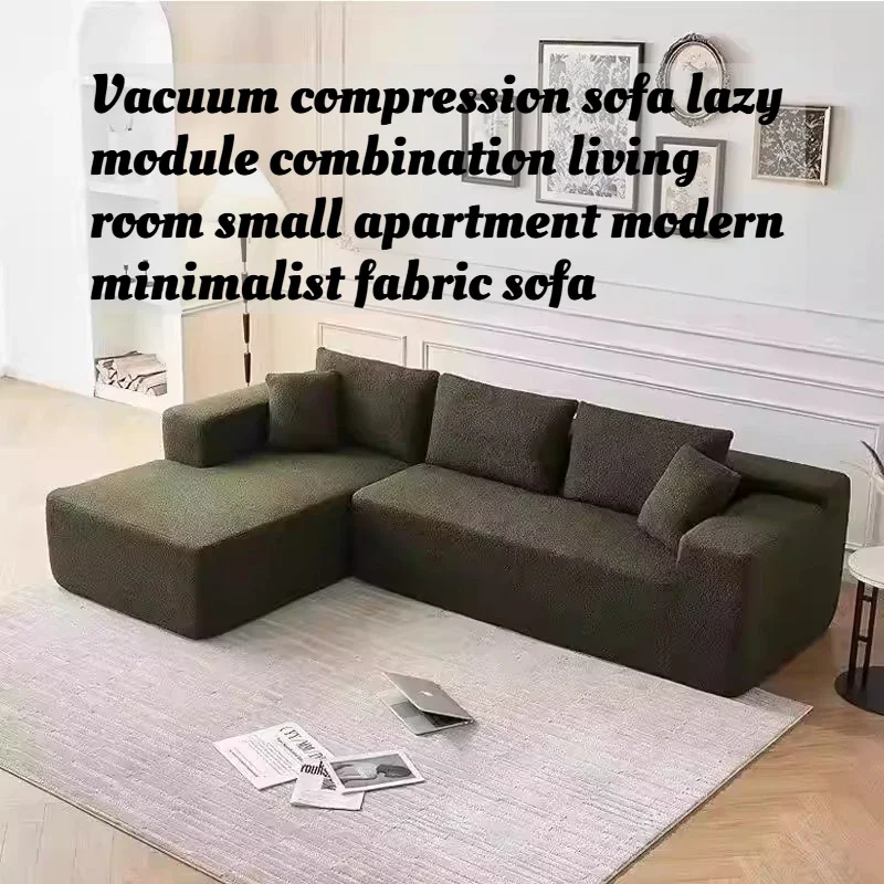 Vacuum Compressed Lazy Modular Sectional Sofa Living Room Small Apartment Modern Minimalist Fabric Sofa Home Furniture
Vacuum Compressed Lazy Modular Sectional Sofa Living Room Small Apartment Modern Minimalist Fabric Sofa Home Furniture